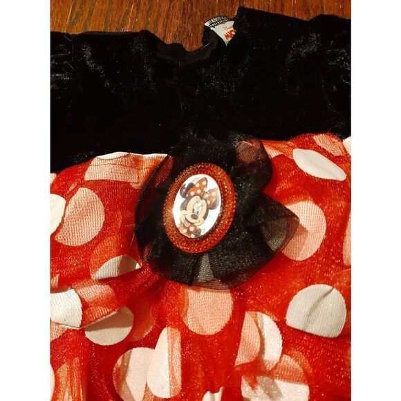 Infant Baby Girls Size 12 Month Minnie Mouse Dress Costume Tule Skirt Red Black - Picture 2 of 7